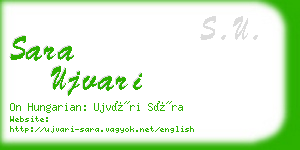 sara ujvari business card